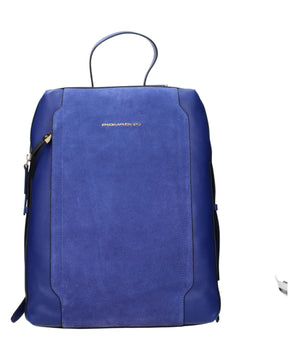 Piquadro Blue Leather Backpack