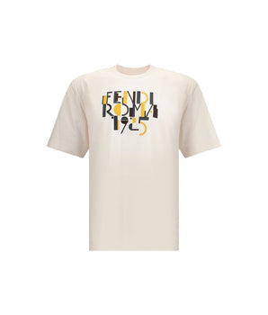 Fendi White Cotton T-Shirt