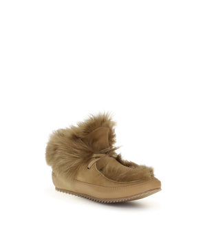 Pedro García Beige Leather Ankle Boots