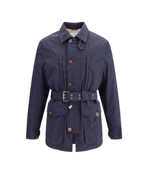 Brunello Cucinelli Blue Polyester Coat