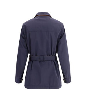 Brunello Cucinelli Blue Polyester Coat