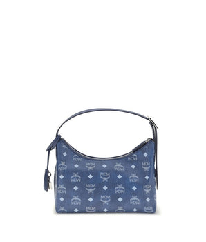 MCM Blue Fabric Shoulder Bag