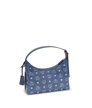 MCM Blue Fabric Shoulder Bag