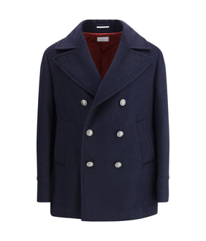 Brunello Cucinelli blue wool coat