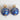 Dolce & Gabbana Gold Brass Blue Christmas Ball Crystal Drop Clip On Earrings