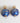 Dolce &amp; Gabbana Gold Brass Blue Christmas Ball Crystal Drop Clip On Earrings