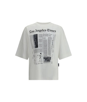 Palm Angels White Cotton T-Shirt