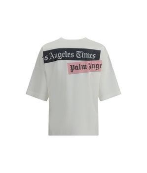 Palm Angels White Cotton T-Shirt