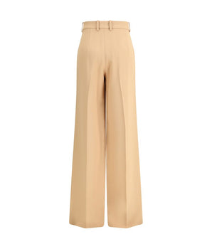 Ermanno Scervino Beige Viscose Casual Pants