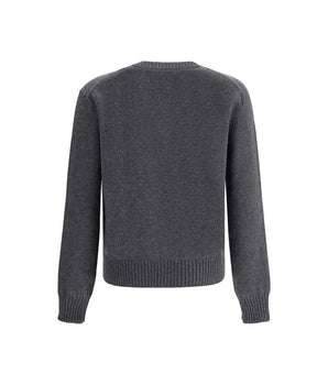 Ami Paris Gray Cashmere Cardigan