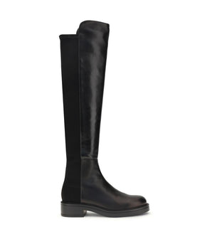 Stuart Weitzman Black Leather Over The Knee