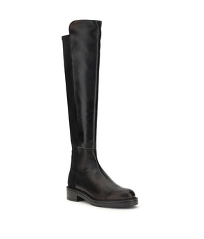 Stuart Weitzman Black Leather Over The Knee