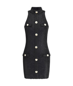 Balmain Black Viscose Cocktail Dress