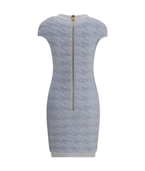 Balmain Light Blue Polyamide Casual Dress
