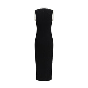Balmain Sleeveless torsade knit long Dress