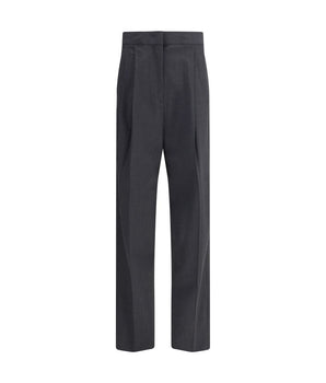 Fabiana Filippi Gray Fleece Wool Casual Pants