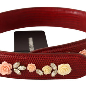 Dolce & Gabbana Floral Crystals Exotic Shoulder Strap Bag Accessory