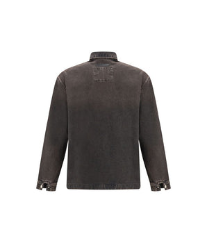 Black cotton denim jacket 7FOR