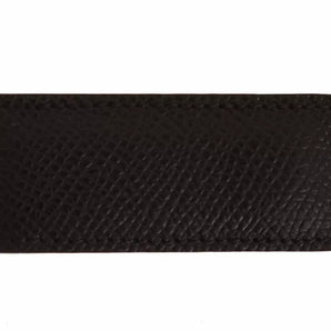 Dolce & Gabbana Brown Leather Magnet Mens Money Cash Clip