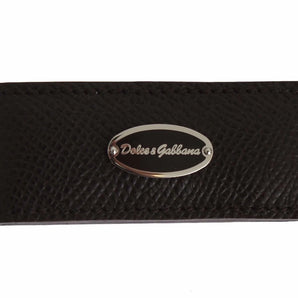 Dolce & Gabbana Brown Leather Magnet Mens Money Cash Clip