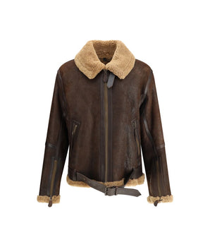 Belstaff Brown Lamb Ovis Aries Aries Clothing