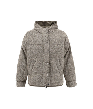 Brunello Cucinelli Brown Fleece Wool Coat