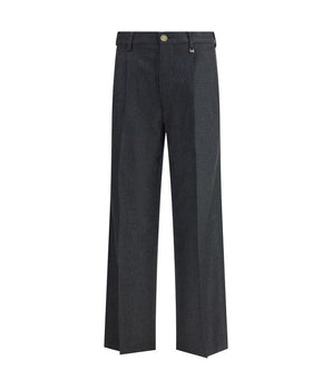 Vivienne Westwood Gray Fleece Wool Casual Pants