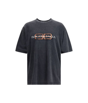 Balenciaga Gray Cotton T-Shirt