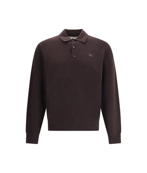 Burberry Cashmere Long Sleeve Polo Sweater