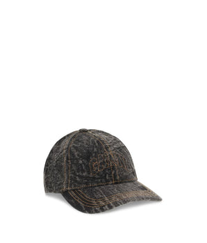 Ganni Gray Cotton Cap (Baseball Hat)
