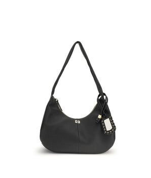 Ganni Black Recycled Polyester Shoulder Bag