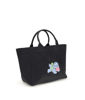 Ganni Black Recycled Cotton Shoulder Bag
