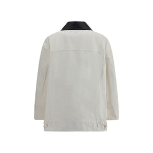 Givenchy Denim Jacket With Leather Collar