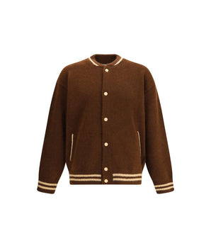 Laneus Brown Cashmere Bomber