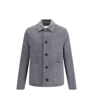 Ami Paris Gray Wool Coat