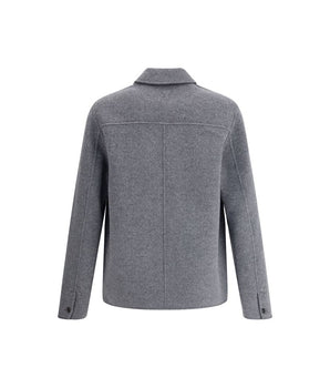 Ami Paris Gray Wool Coat