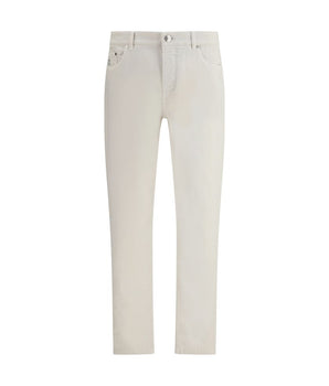 Brunello Cucinelli White Cotton Slim Fit Jeans