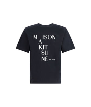 Maison Kitsuné Black Cotton T-shirt