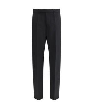 Rick Owens Black Fleece Wool Dress Pants