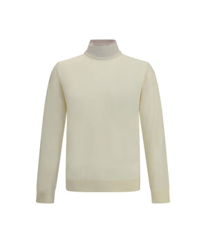 Cruna Cream Wool Turtleneck