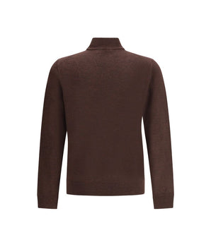 Cruna Brown Wool Turtleneck