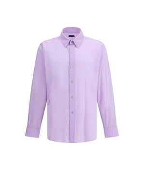 Tom Ford Purple Cotton Dress Shirt