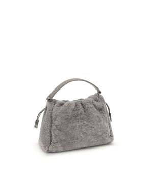 Brunello Cucinelli Gray Fur Shoulder Bag