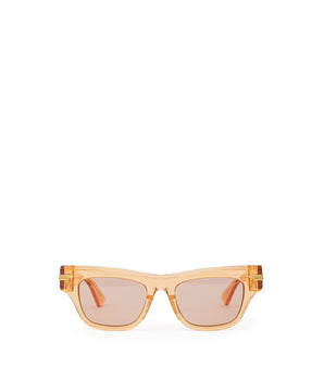 Bottega Veneta Orange Acetate Sunglasses