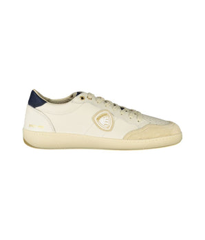 Blauer White Polyester Sneaker