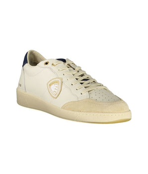 Blauer White Polyester Sneaker