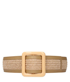 Max Mara Beige Raffia Belt