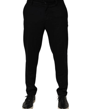 Dolce &amp; Gabbana Black Cashmere Dress Formal Pants
