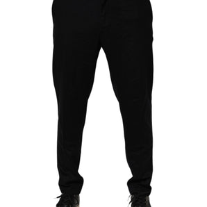 Dolce & Gabbana Black Cashmere Dress Formal Trouser Pants