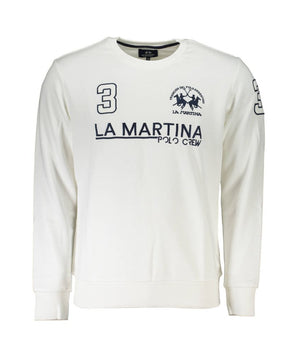La Martina White Cotton Men's Sweater